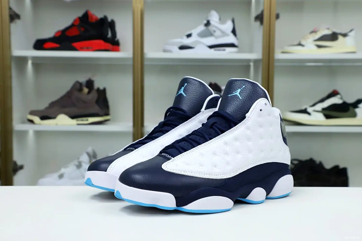 Kimikick BLUE JORDAN AIR OBSIDIAN 414571-144 WHITE POWDER 13 RETRO 0719